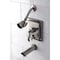 Kingston Brass Tub and Shower Faucet, 3, Wall Mount, Brushed Nickel KB86580DFL - alternate 6